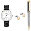 Philip Watch Special pack Sunray Orologio Uomo, Automatico, Analogico con Gemelli e Penna - 41mm