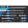 Blue Spot Tools 02085 - Set di barre di prolunga miste, 9 pezzi, 1/4-3/8-1/2, colore: Argento