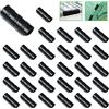 Aqsacokiya 30 Pz Edifici Da Giardino Tubo Clip per Serra Film, Clip in Plastica da 25mm, Connettore Kit di Serraggio per Banner Telaio Rifugi Nero