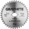 GRAPHITE Lama Per Sega Circolare 235x30 mm, Widia | Per Legno, Truciolare, MDF | Anelli Di Riduzione In Set | 40 Denti