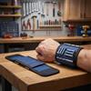 Generic Braccialetto magnetico per viti, robusto portautensili con forti magneti, punta da trapano regolabile e cinturino per unghie, blu