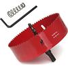 SagaSave 100MM Sega a tazza bimetallica HSS con foratrice a foro, taglierina per fori in acciaio inox, metallo, legno, plastica, cartongesso, fibra di legno, 1 pezzo