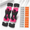Generic Set di 2 raschietti a doppia testa rosa con 20 lame (10 in metallo + 10 in plastica), strumento di pulizia multiuso per vetro, piano cottura, pellicola automatica, rimozione residui