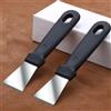 Generic 2 raschietti per la pulizia in acciaio inox, resistenti, per rimuovere la colla, con manico antiscivolo, portatile, multiuso, per stufe in vetro, piastrelle