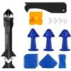 Generic Kit di strumenti 3 in 1 per raschiatura in silicone, set di strumenti per l'applicazione di adesivi per la finestra del bagno (blu)