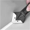 Generic Kit di attrezzi 3 in 1 in silicone con 5 cuscinetti sostituibili, manico ergonomico in plastica resistente, ideale per sigillare raschiare (nero)