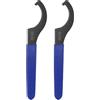 Generic 2 chiavi a gancio a C 55-62 chiave ammortizzata in acciaio dado mandrino con impugnatura antiscivolo blu per serraggio tornio