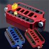 Generic Supporto per utensili per saldatura RC, maschera multifunzione in metallo per spina a T, XT60, XT90, EC5 e mini connettori, assistente di saldatura per droni auto (rosso)