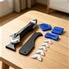 Generic Set di 9 strumenti per la rimozione del sigillante con cuscinetti in silicone sostituibili, raschietto multifunzione per sigillante, kit di rimozione del sigillante portatile per bagno, cucina