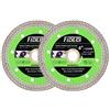 FACHLICH Super-sottile Disco Diamantato 2 Pezzi 105mm Lama diamantata con Mesh Turbo per il Taglio Porcellana Piastrelle Ceramica Granito Marmo