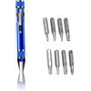 Generic Cacciavite 8 in 1, set di cacciaviti multiuso portatile per strumenti di riparazione all'aperto e quotidiani (blu)
