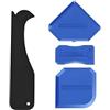 GENERIC Kit di strumenti per sigillatura in silicone, strumento per la rimozione del terreno per piastrelle, bagno, cucina, pavimenti, finestre, giunti del lavandino e cornici