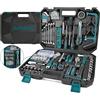 Sundpey Cassetta Attrezzi Completa 257PCS - Set Attrezzi Lavoro Valigia Attrezzi Completa con Set Bussola Cacciavite Precisione Set Chiavi Compreso Cricchetto Martello Blu | Cassetta degli attrezzi portatile completa con cricchetto e chiave a bussola, …