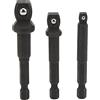 EOJDDPA Set di adattatori per prese da 3 pezzi 1/2 pollici 3/8 pollici 1/4 pollici Kit adattatori per prese per trapano a percussione con codolo esagonale in acciaio al cromo vanadio per
