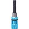 Risegun Portainserti Magnetico a Sgancio Rapido in Acciaio Inossidabile Blu - Prolunga per Inserti Avvitatore con Attacco Esagonale 1/4 di Pollice - Ideale per Trapani (60 mm)