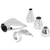 JTLB Set di 5 ugelli in acciaio inox di per pistola termica, accessori per soffiatori termici, perfetti per progetti fai da te