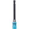 Risegun Portainserti Magnetico a Sgancio Rapido in Acciaio Inossidabile Blu - Prolunga per Inserti Avvitatore con Attacco Esagonale 1/4 di Pollice - Ideale per Trapani (100 mm)