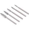 OEBUAFI Set di 3 Coltelli per Intaglio del Legno per Flauto, Utensili per Trapano per Incisione in Acciaio Ad Alta velocità per Modelli Curvi, 5 Pezzi per Artigiani