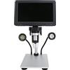Lazmin112 Microscopio Digitale, Schermo da 7 Pollici 8 Luci Luci LED Microscopio Video USB HD 1200X, Angolo Di Visualizzazione Ruotabile Di 270 °, Utilizzato per La Riparazione Di Telefoni