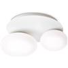 Ideal Lux NINFEA Plafoniera rotonda a 2 luci DecoratiGlass a filo bianco
