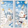 QXRXN 9 Fogli Adesivi Natalizi per Finestre Riutilizzabili, Vetrofanie Natalizie per Finestre Grandi Vetrine Babbo Fiocchi di Neve Stickers Natalizi Adesivi Vetro Natale Decorazioni Natalizie per la Casa
