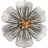 Picfarce Decorazione artistica da parete con fiori in metallo, 21,1 cm, scultura floreale rustica e moderna, in ferro invecchiato, da appendere alla parete, decorazione per la casa, opere d'arte per interni,