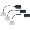 Paulmann 92473 Pannello a incasso LED modulo Choose Coin 3-Step-Dim set da 3 tondo 50 mm 3x6W 3x470lm 230V 2700K satinato dimmerabile plastica 18 W, Insieme di 3