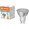 LEDVANCE Par16 80. Lampadina LED riflettore Par16 220-240V 6,9W 3000K 36º GU10. 575 Lumen. Equivalente a alogena da 80 W. 10.000 ore. Dimensioni: 54 x 50 mm. Luce calda.