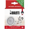 Bialetti Ricambi, Include 3 Guarnizioni e 1 Piastrina, Compatibili con Moka Express 12 Tazze