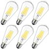 LVWIT Lampadine LED E27 Luce Calda 2700K, Lampadine Vintage E27, Lampadina ST64 Edison 11W Equivalenti a 100W, 1521 Lumen, Lampadina E27 Vintage, Risparmio Energetico,Non Dimmerabile, Pacco da 6 Unità