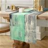 Hanrunsi Runner da Tavola Primaverile Verde Rustico Runner da Tavola Addensato in Lino a Doppio Strato per Tavolino da Caffè, Feste, Matrimoni, Cene di Eventi, Decorazioni per la Casa 40 cm x 140 cm
