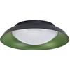 LEDVANCE Plafoniera LED Orbis Plate, nero-verde, 19W, 1000lm, 3000K, 310mm, 830 bianco caldo amichevole, dimmerabile in 3 livelli tramite calcio, protezione IP20, viti di montaggio e tasselli inclusi