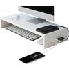 Generic Rialzo per monitor, con 4 porte USB, ripiano rialzato, per computer, lavoro, studio, gioco, cancelleria, digitali, tastiera, stampante, elettronica