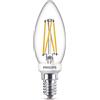 PHILIPS Lampadina LED Oliva Filamento, Equivalente a 25W, Attacco E14, Luce Bianca Calda, Dimmerabile