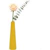 Upstore Vaso per fiori in ceramica, alto e conico, a stelo singolo, decorazione per la casa, centrotavola per matrimoni, ufficio, scrivania, decorazione da tavolo (giallo)
