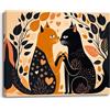 PIY PAINTING Coppia di Gatti su tela Quadro su Tela Gatto Immagini Stampe su tela Quadro Animali, Quadri Moderni Wall Art per Bagno, Cucina, Soggiorno 40x30cm Incorniciato Facile da Appendere