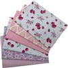 Jukway Tessuto di Cotone al Metro, 6 Pezzi 50 x 50 cm Stampati Tessuti e Stoffe a Metro 100% Cotone, per Cucito Creativo, Patchwork, Fai da Te, trapuntatura, Decorazione, Lavori manuali (Rosa)