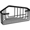 GEDY Portaoggetti doccia angolare in filo nero, Misure e peso: 8X20X15,1 CM & 0,28 KG, Porta oggetti per bagno realizzato in acciaio inox, Design R&S Gedy, 2 anni di garanzia
