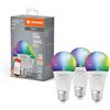 LEDVANCE Lampada LED intelligente con tecnologia WiFi, E27-base ottica opaca,Colori RGBW modificabili, colore della luce modificabile (2700K-6500K), 1055 Lm,3-Confezione