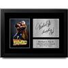 HWC Trading Back To The Future A4 Incorniciato Firmato Regalo Visualizzazione Delle Foto Print Immagine Autografo Stampato Per Michael J Fox Christopher Lloyd Gli Appassionati Di Cinema