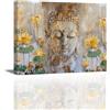PIY PAINTING Quadro Su Tela Con Fiori Gialli, Stampa Su Tela Di Buddha, Foto Quadro Su Tela, Stampa Su Tela Per Soggiorno Camera Da Letto Corridoio Galleria Yoga Camera, 30x40 cm, Cornice Interna