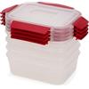 Joseph Joseph Nest Lock Set 4 Contenitori Rettangolari per Alimenti, Contenitore in Plastica con Coperchio, Porta Pranzo, 1,1L