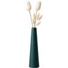 Upstore Vaso per fiori in ceramica, alto e conico, a stelo singolo, decorazione per la casa, centrotavola per matrimoni, ufficio, scrivania, decorazione da tavolo (verde scuro)