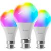 Nanoleaf Essentials 3 Lampadine LED B22 RGBW Smart e Dimmerabile - Luci Led 16M Colori Thread & Bluetooth, Funziona con Google Home Apple, Sincronia Musica e Monitor, Decorazioni Casa e Gaming