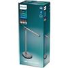 Philips LED Lampada da Tavolo Sword, Dimmerabile, Batteria da 180mA, 2700-6500K, 12W, Grigio Scuro