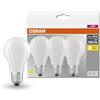 OSRAM LED BASE Classic A75, lampade LED a filamento smerigliato in vetro per base E27, forma di lampadina, bianco caldo (2700K), 1055 lumen, sostituisce le lampadine tradizionali 75W, scatola da 3
