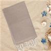 Lisola - Telo Mare Fouta in Puro Cotone, Tinta Unita, Ideale per Spiaggia, Mare e Piscina, 100 x 200 centimetri, Colore Sabbia, Modello: HAMMAM