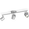 Philips myLiving 3 faretti Byre LED SceneSwitch colore argento in metallo, luce bianca calda a neutra regolabile con interruttore esistente
