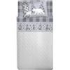 PENSIERI DELICATI Completo Letto Singolo, Flanella 100% Cotone Caldo e Morbido, Completo Lenzuola 1 Piazza 90 x 200 cm, Include Lenzuolo Sotto, Sopra e 1 Federa, Made in Italy, Canada Grigio