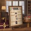 CROWNLY CRYSTAL® Regalo 40 Anni Uomo Donna, Poster Un Anno da Ricordare 1986, Fatti Italiani e Storia, Quadro Vintage Stile Retro, Idea Regalo e Addobbo Festa Compleanno 40 Anni